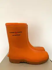 NIB MEN RUGGED SHARK WATERPROOF DECK BOOTS /SHOES COLOR:ORANGE US10M/EU43