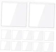 GRADENEVE 20pcs Index Card Pocket Adhesive Card Holder Index Cards Holder Label Holder Tag Holder Labels Transparent Stickers Buisness Cards Clear Pocket Sleeves Plastic Pockets PVC
