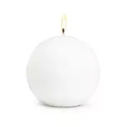 White Classic Round Ball Candle