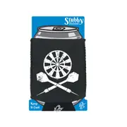 Darts Crossbones - Funny Novelty Stubby Holder With Base