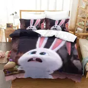 v2087 Bed Sheets Cartoon The Secret Life of Pets Bedding Set Single Twin Full Queen King Size Bed Set Adult Kid Bedroom Duvet cover Sets 3-Piece Beddi