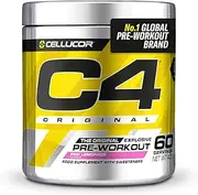 C4 ORIGINAL BETA ALANINE SPORTS NUTRITION BULK PRE WORKOUT POWDER FOR MEN AND WOMEN BEST PRE WORKOUT ENERGY DRINK SUPPLEMENT CREATINE MONOHYDRATE PINK LEMONADE 60 SERVINGS