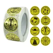 Gold Foil Merry Christmas Stickers