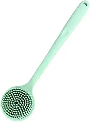 WOONEKY Back Brush for Shower Body Exfoliator Body Brush Shower Silcone Body Scrubbers Cleaning Scrubbers Sponge for Bathing Exfoliating Body Brush Shower Exfoliating Brush Green