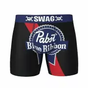 Men`s SWAG Pabst Blue Ribbon Boxer Briefs Men`s Packaged in a Replica PBR Can