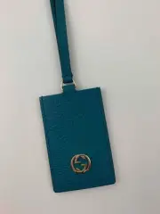 New Gucci 381774 Handbag Charm Luggage tag Teal