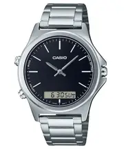 Casio Analog Digital Stainless Steel Alarm MTP-VC01D-1E MTPVC01D-1 Mens Watch