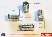 Qty 10 5/16 UNC Hard Wood Flange Threaded Zinc Steel Insert Allen Nut Hardwood