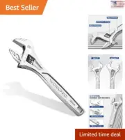 Premium Heavy-Duty Adjustable Wrench - Versatile Spanner with Inch/Metric Scale