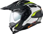 Nexx X.WED3 Pro Keyo, adventure helmet , color: Matt White/Black/Neon-Yellow , size: M