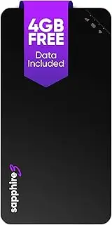 Sapphire 3 Mobile Hotspot, Portable WiFi Hotspot for Travel in 130+ Countries, Supports 300 Mobile Networks, Preloaded 4GB Free Global Data, 18-Hour Battery Life