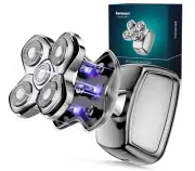 KENSEN Head Shaver for Bald Men with Floating Blades (Silver)