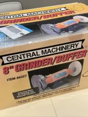 NIB Central Machinery 8” Bench Grinder & Buffer 1” Thick Buffing Wheel