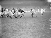 RUGBY UNION OLD PHOTO South Africas Basie Van Wyk Kicks The Ball 1952 2