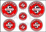 1 1/2 3/4 INCH SKELLY GASOLINE MODEL GAS STATION BUILDING SIGN DECALS STICKER R
