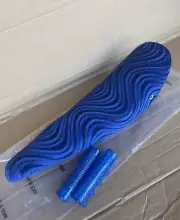 Bicycle Banana Seat 20" Lowrider Bike Velour Blue Fabric + Blue Sparkle Grips