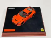 1/43 AB Models Ferrari F12 Novitec Rosa in Matte Orange Custom Leather Base