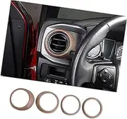ZAPYVET, for Tacoma 2016-2020, ABS pear Wood car Steering Wheel Button Frame Glass Lift Switch Frame Sticker Interior Accessories Car Steering Wheel Trim Decal(Black 2)