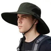 【XXL Oversize &Wide Brim】 Sun Hats for Men【UPF 50+ X-Large-XX-Large Army Green