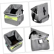 Folding Small Pet Carrier Bike Pet Basket Dog Pouch Mesh Holes Liner Breathable Oxford Cloth Pet Travel Accessory