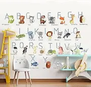 ABC Wall Stickers, Alphabet Animal Wall Decals for Classroom and Kids Room