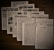 12 Sheets of Vintage Historical Newspaper Ephemera Scrapbooking Junk Journal