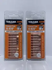 PK/10 Vulcan 63790 0.030 Contact Tips Heavy Duty MIG Welding - Tweco Style