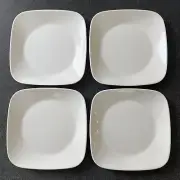 Set Of 4 Corelle Pure White Vitrelle 9" Square Plate Salad Luncheon Lunch - NEW