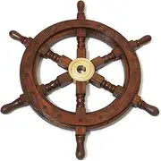 Aaban Nautical Decorative Ship Wheel – Handmade Hard-Wood Ship Wheel 18” inch A