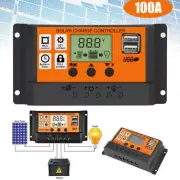 100A MPPT Solar Panel Regulator Charge Controller Auto Focus Tracking 12/24V