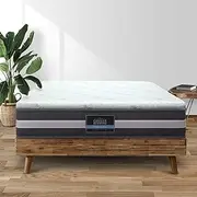 Giselle Bedding 7 Zone Double Memory Foam Mattress Topper, Foldable Bed Mattresses Toppers Protector Bamboo Cool Cover Sleeping Mat Home Bedroom, 5cm Thick Removable Washable White