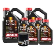 14L Motul 8100 X-CLEAN 5W40 Wix XP Filter Motor Oil Change Kit API SN