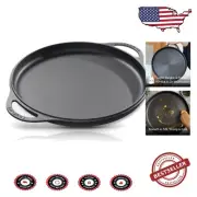 Versatile 12 Inch Pre-Seasoned Cast Iron Griddle - Perfect for Any Cooking Style