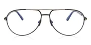 Tom Ford FT5829-B Blue-Light Block 001 Men's Glasses Black Size 57 - Private Health Rebate - Blue Light Block Available