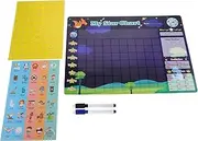 Magnetic Habit Tracker for Potty Training Reward Chart with Stars Bedtime Routine Behavioral Chart Dry Erase Easy Attachment Versatile Use for Positive Behavior