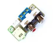 DIY Kit Audio Switch Board RCA 3.5mm Audio Input Block Stable for Amplifier