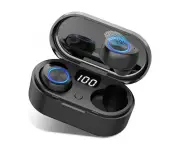 Wireless Earbuds Bluetooth 5.0 Earbuds with 500mAh Charging Case LED - White