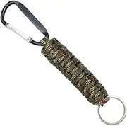 Carabiner Lanyard | Portable Paracord Lanyard Carabiner | Bungee Cord with Hook, Outdoor Keychain with Carabiner for Outdoor Camping, Hiking Backpacking