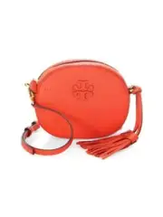 Tory Burch Women's Mcgraw Round Crossbody Bag Poppy Red 46445 614