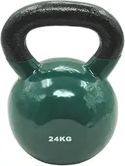24kg Cast Iron Vinyl Kettlebell Weight - Home Gym Cross Fit Strength Training