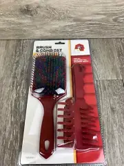 Horse Brush And Comb Set Mane And Tail Equine Red