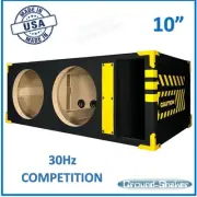 10" Dual Competition Ported Vented Sub Box Dual Subwoofer Enclosure Competition