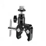 Super Clamp Mic Clip Mic Mount with Mini Ball Head for Microphones - Max Load