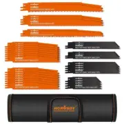 HORUSDY 34-Piece Reciprocating Saw Blade Set - For Metal & Wood Cutting