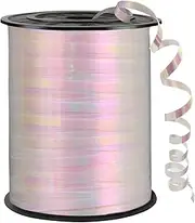 Iridescent White Ribbon Curling, 500 Yard Curling Ribbon, 1/5" for Presents, Balloons, Parties & Festivals