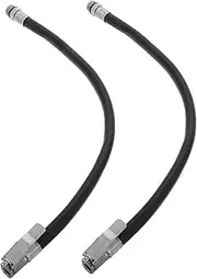 COMPUKAS 2pcs Bicycle Tire Inflator Extension Hose Kit Durable Air Compressor Adapter with Pressure Gauge for Cars Bicycles and Electric Vehicles Lightweight and Portable Design