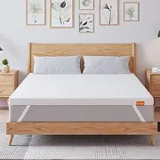 Sweetlove King Single Gel Memory Foam Mattress Topper - Premium Cooling Sleep & Pressure Relief - Non-Slip Design - Removable & Washable Cover - CertiPUR-US Certified