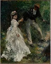 ARTICULOZY Giclee Print Rolled - Renoir - La Promenade - 24x32 Inch Canvas Wall Decor Art Print