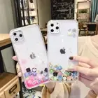 Lovely Glitter Liquid APP Phone Case For iPhone 16 15 14 13 12 11 Pro Max XR XS