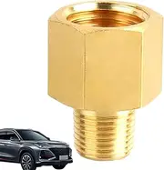 Quzente NPT Adapter 1/8 to 1/4 | Pipe Hose Adapter Convert Thread Brass Reducer - Brass Pipe Fitting Adapter Heat Resistant All Purpose NPT Brass Fitting for Car Truck